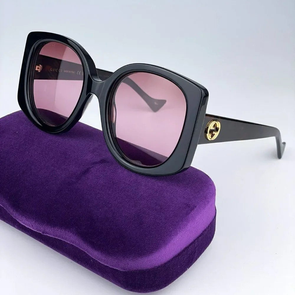 SALE! NEW Gucci GG1257S 003 Havana Gradient Butterfly Oversized Women Sunglasses